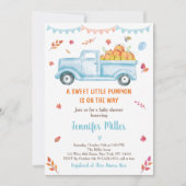 Invitation Baby shower Citrouille Automne (Devant)