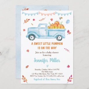 Invitation Baby shower Citrouille Automne