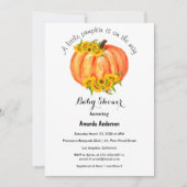 Invitation Baby shower citrouille Automne Orange Cute (Devant)