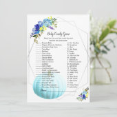 Invitation Baby shower citrouille Baby Candy Jeu | Bleu (Debout devant)