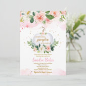 Invitation Baby shower Citrouille blanc (Debout devant)