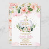 Invitation Baby shower Citrouille blanc (Devant / Derrière)