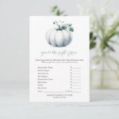 Invitation Baby shower Citrouille blanc - Devis de prix (Debout devant)