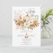 Invitation Baby shower citrouille Blossom (Debout devant)