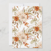 Invitation Baby shower citrouille Blossom (Dos)