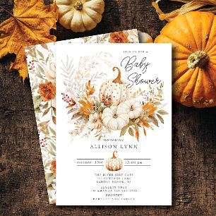 Invitation Baby shower citrouille Blossom