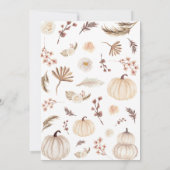 Invitation Baby shower Citrouille Boho (Dos)