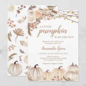 Invitation Baby shower Citrouille Boho (Devant / Derrière)