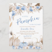 Invitation Baby shower Citrouille Boho Boy (Devant / Derrière)