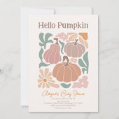 Invitation Baby shower Citrouille Boho Fall (Devant)