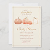 Invitation Baby shower Citrouille Boho Fall Polka Dot (Devant)