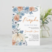 Invitation Baby shower Citrouille Boho neutre pour les femmes (Debout devant)