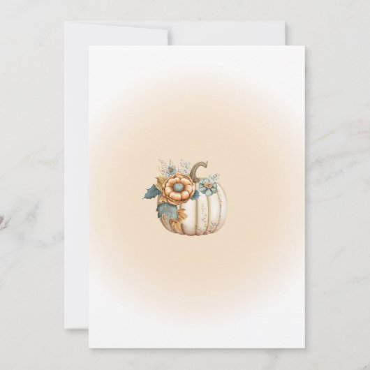 Invitation Baby shower Citrouille Boho Pastel (Dos)