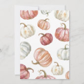 Invitation Baby shower Citrouille Boho Watercolor (Dos)