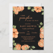 Invitation Baby shower Citrouille Chic Black Fall (Devant)