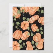 Invitation Baby shower Citrouille Chic Black Fall (Dos)