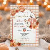 Invitation Baby shower Citrouille Citrouille Orange Bow Fall