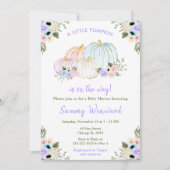 Invitation Baby shower Citrouille Cute Pastel (Devant)