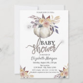 Invitation Baby shower Citrouille d'aquarelle (Devant)