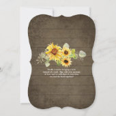 Invitation Baby shower Citrouille d'aquarelle florale de tour (Dos)