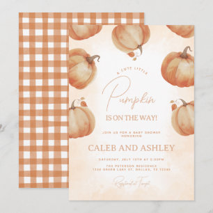 Invitation Baby shower Citrouille d'automne