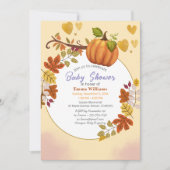 Invitation Baby shower Citrouille d'automne (Devant)