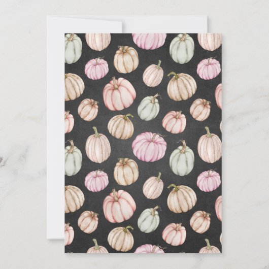 Invitation Baby shower Citrouille d'automne (Dos)