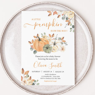 Invitation Baby shower Citrouille d'automne