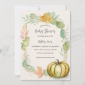 Invitation Baby shower Citrouille d'automne (Devant)