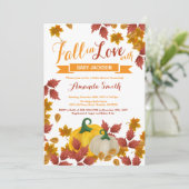 Invitation Baby shower Citrouille d'automne (Debout devant)