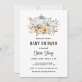 Invitation Baby shower Citrouille d'automne (Devant)