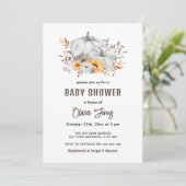 Invitation Baby shower Citrouille d'automne (Debout devant)