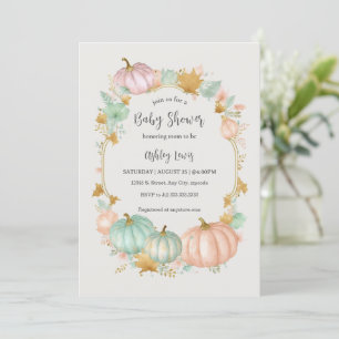 Invitation Baby shower Citrouille d'automne