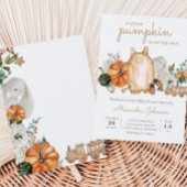 Invitation Baby shower Citrouille d'automne Vêtements de bébé