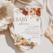 Invitation Baby shower Citrouille de Boho Fall
