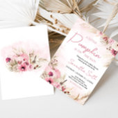 Invitation Baby shower Citrouille de Boho Rose