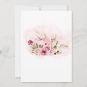 Invitation Baby shower Citrouille de Boho Rose (Dos)