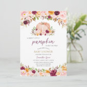 Invitation Baby shower Citrouille de Bourgogne (Debout devant)