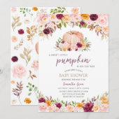 Invitation Baby shower Citrouille de Bourgogne (Devant / Derrière)