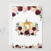 Invitation Baby shower Citrouille de Bourgogne (Dos)