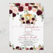 Invitation Baby shower Citrouille de Bourgogne (Devant / Derrière)