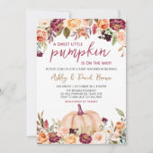 Invitation Baby shower Citrouille de Bourgogne (Devant)