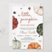 Invitation Baby shower Citrouille de Bourgogne (Devant)