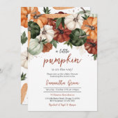 Invitation Baby shower Citrouille de Bourgogne (Devant / Derrière)