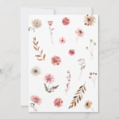 Invitation Baby shower Citrouille de Bow rose (Dos)