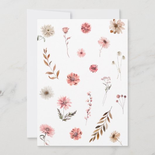 Invitation Baby shower Citrouille de Bow rose (Dos)