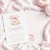 Invitation Baby shower Citrouille de Bow rose