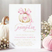 Invitation Baby shower Citrouille de Bow rose