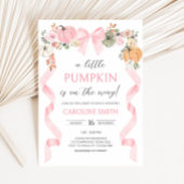 Invitation Baby shower Citrouille de Bow rose