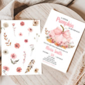 Invitation Baby shower Citrouille de Bow rose